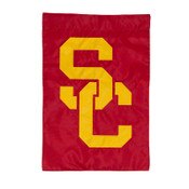 USC Trojans SC Interlock Applique Garden Flag